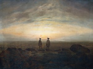 Két férfi a tengerparton alkotó: Caspar David Friedrich