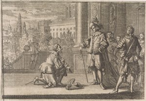 IV. Károly, Lotaringia hercege XIII. Lajos előtt térdel, 1641