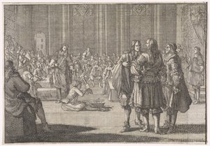 Anglia császári pecsétjét összetörték a Lordok Házában, 1646 alkotó: Caspar Luyken (attributed to)
