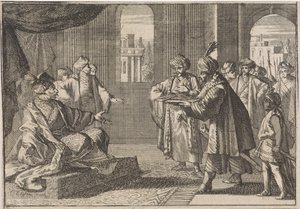 Guei-tschun, Chongzhen császár főminisztere selyemkötelet hoznak, hogy felakassza magát, 1643