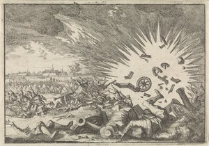 Egy francia portár felrobbanása Namur ostroma alatt, 1640