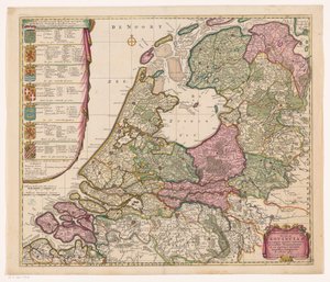 A Hét Köztársaság térképe Egyesült Hollandia Land caerte van 