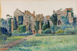 Compton Castle, Devonshire, Anglia, 1928.