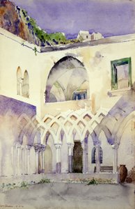 Udvar, Capucine kolostor, Amalfi alkotó: Cass Gilbert