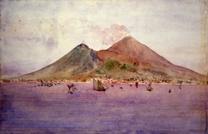 Vezúv a Nápolyi-öbölből, 1905.