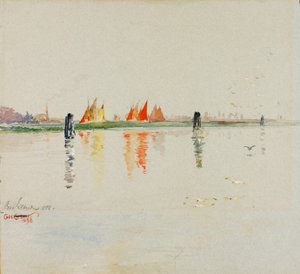 A lagúna, Velence, 1898. alkotó: Cass Gilbert