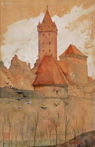 Tornyok a városfalról, Nürnberg, 1897.