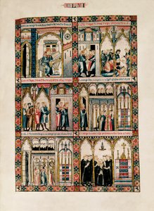 Szent Máriának és csodáinak szentelt miniatúrák a Las Cantigas de Santa María (Szent Mária énekek), Fol. 156