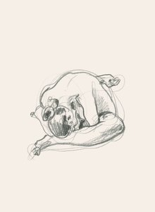 Csendes, összekuporodott alak