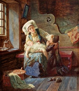 Este egy norvég otthonban, 1882 alkotó: Catharine Adelaide Sparkes