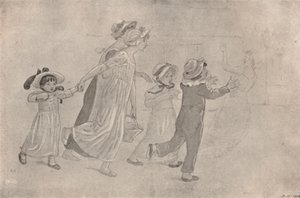 "Vízszínes rajz színes fatömbnyomatokhoz", 1880-1890, 1923