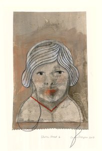 Cloth Head, 2017 (archív digitális nyomat kézi színezéssel) alkotó: Cathie Pilkington