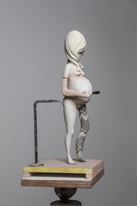 Degas Doll 1, 2017 (festett gyanta, acél, fa)