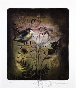 Sampler, 2016 (mokulitolitográfia kézi színezéssel) alkotó: Cathie Pilkington