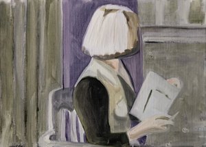 26.03.20 kitartóan próbálta rávenni a lányt, hogy menjen el vele, 2020 (olaj, papír) alkotó: Cathy Lomax