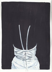The Girl Upstairs 1, hátul, 2012 (olaj és akril, papír) alkotó: Cathy Lomax