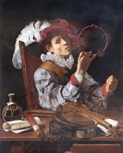 Egy zenész, 1610 körül (olaj, vászon) alkotó: Cecco de Caravaggio