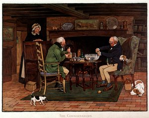 Ínyencek Két angol előkészítő ütés. Cecil Aldin akvarellje alkotó: Cecil Charles Windsor Aldin