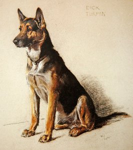 Dick Turpin (pasztell színezett papíron) alkotó: Cecil Charles Windsor Aldin