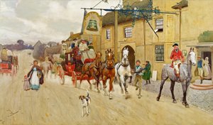 The Great North Road, The Bell at Stilton alkotó: Cecil Charles Windsor Aldin