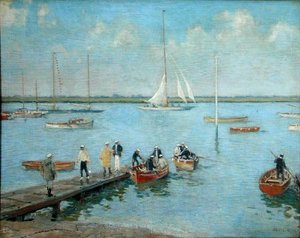 Boat Sailors (olaj, vászon)