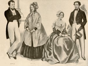 1836-1847, 1907, 1937 közötti ruházat.