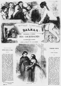 Illusztráció Honore de Balzac „Splendeurs et Miseres des Courtisanes” című művéből, 1867-ben