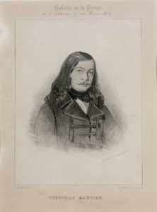 Théophile Gautier költő portréja 1811-1872. alkotó: Celestin Francois Nanteuil