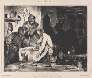 Kockajátékos katonák, 1900-as évek. alkotó: Celestin Francois Nanteuil