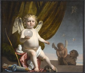 Amor üveggömböt tart, 1650-1660