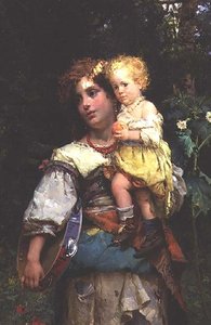 Nő és gyermek alkotó: Cesare Auguste Detti