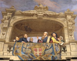 Macchiavelli, A. Gentili, Pier Capponi és Cavour (a 3433390 részlete)