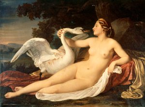 Leda és hattyú, Cesare Mussini (1804-1879) alkotó: Cesare Mussini