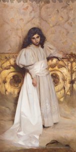 Irén lányának portréja alkotó: Cesare Tallone