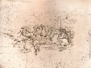 Másolata az anghiari csata rajzfilmjének egy részének, c1505-c1523 1883 alkotó: Cesare da Sesto