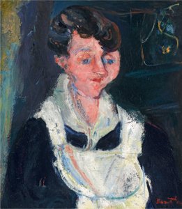 La Soubrette (Váró szobalány), 1933 körül (olaj, vászon) alkotó: Chaim Soutine