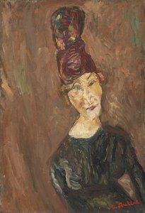 A nagykalapos nő, 1919 körül alkotó: Chaim Soutine