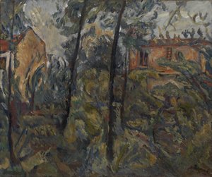 Táj házakkal, c. 1918 alkotó: Chaim Soutine