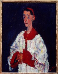 A kórusfiú Chaim Soutine festménye (1894-1944) 20. század V. 0,63x0,5 m Párizs, Orangerie Múzeum alkotó: Chaim Soutine