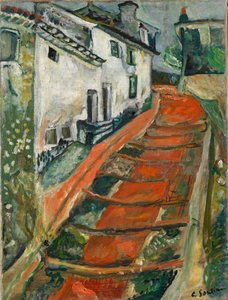 A vörös lépcső Cagnesben Red Steps in Cagnes, 1923 körül.