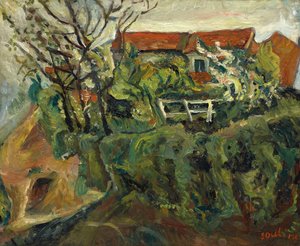 Házak a tájban, kb. 1918-1919. alkotó: Chaim Soutine
