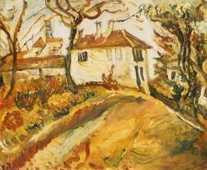 Fehér ház a dombon, 1918 körül (olaj, vászon) alkotó: Chaim Soutine