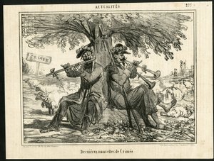 Illusztráció Chamről (1819-1879) a Charivariban - Legfrissebb krími hírek - Háború, zene, krími (krími háború
