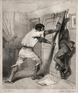 A hitelező túlságosan siet, 1840. alkotó: Cham
