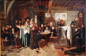The Masquerade, 1855 körül (olaj, vászon) alkotó: Charles Hunt
