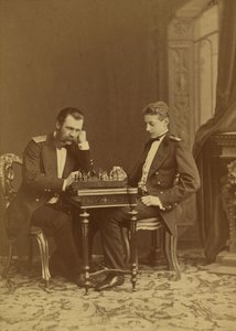 Konstantin Nyikolajevics de Russie és Konstantin Konstantin Konstantinovics de Russie – Konsztantyin Nyikolajevics orosz nagyherceg (1827-1892) és Konstantin Konsztantyinovics orosz nagyherceg (1858-1915), Bergamasco, Károly (Karl) (1830-1896). Albumin Pho alkotó: Charles Bergamasco