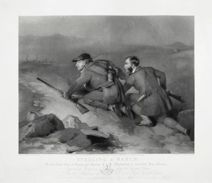 Ellop egy márciust, vésette Edward Burton alkotó: Charles (after) Landseer