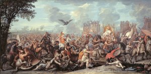 Egy perzsa tábornok halála (tempera pergamenre) alkotó: Charles (after) Le Brun