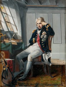 Horatio Nelson vikomt (1758-1805), a trafalgari csata előtt, 1805. október 21., 1854 körül (olaj, vászon) alkotó: Charles (after) Lucy