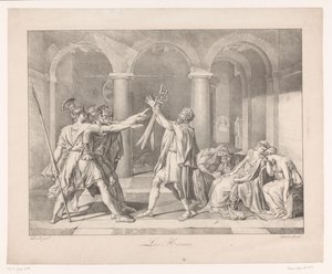 A Horatii Eed Les Horaces (cím a tárgyon) alkotó: Charles Achille D